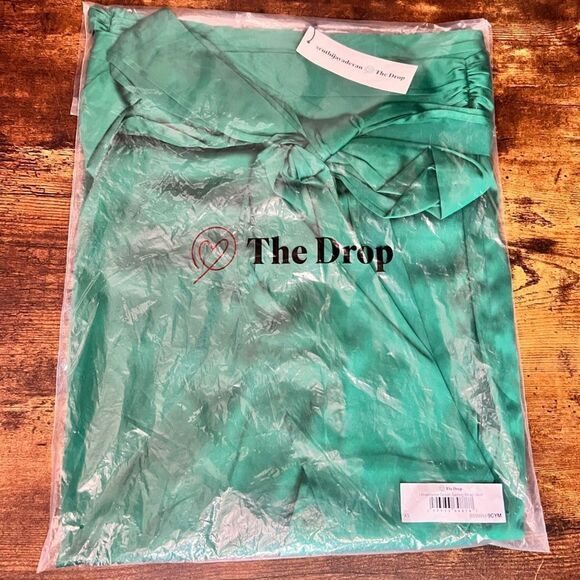 The Drop Women's Ultramarine Green Sarong Wrap Skirt by @sruthijayadevan XS. NWT - Picture 6 of 9